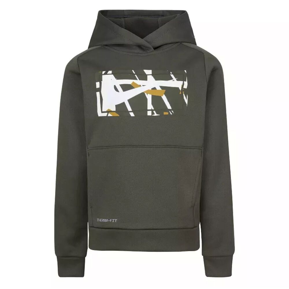NWT Nike Boys Army Green Fleece Pullover Hoodie Sweatshirt - Sizes 4, 5 and 6